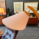 Load image into Gallery viewer, The lamp features a classic arc design, adding a touch of elegance to your home. Its adjustable blush pink shade allows you to customize the lighting to your preference. 

