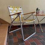 Load image into Gallery viewer, Two Vintage Folding Aluminum Patio Chairs and Table Set | Mr.Mansfield Vintage 
