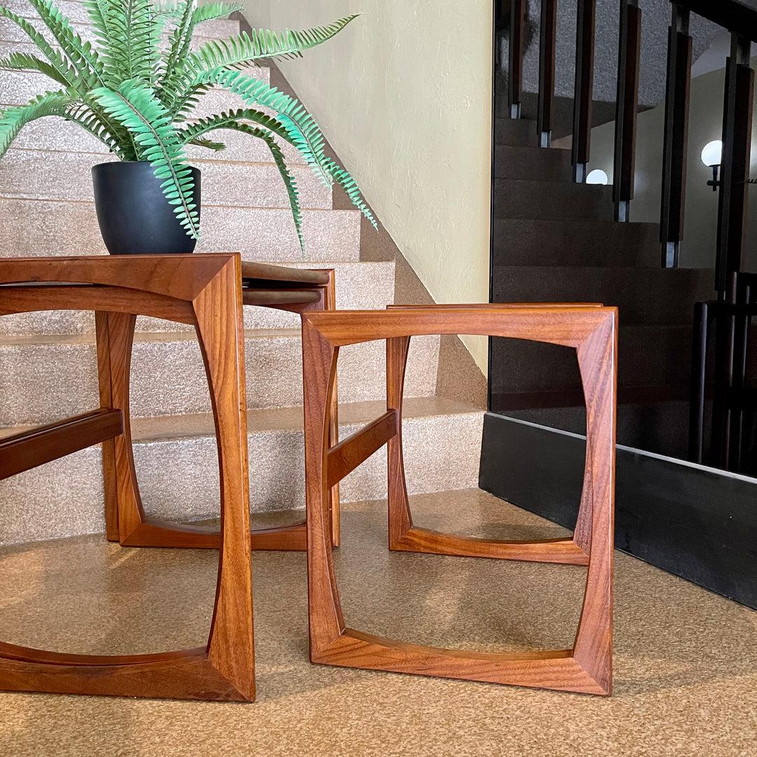  Vintage Nesting Tables by E. Gomme for G-Plan Perfect for adding versatility to any living space, these nesting tables offer both style and functionality, serving as side tables or separate accents. 