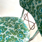 Load image into Gallery viewer, 1950s Flower Pattern Turquoise Table + Chair Set - Mr. Mansfield Vintage

