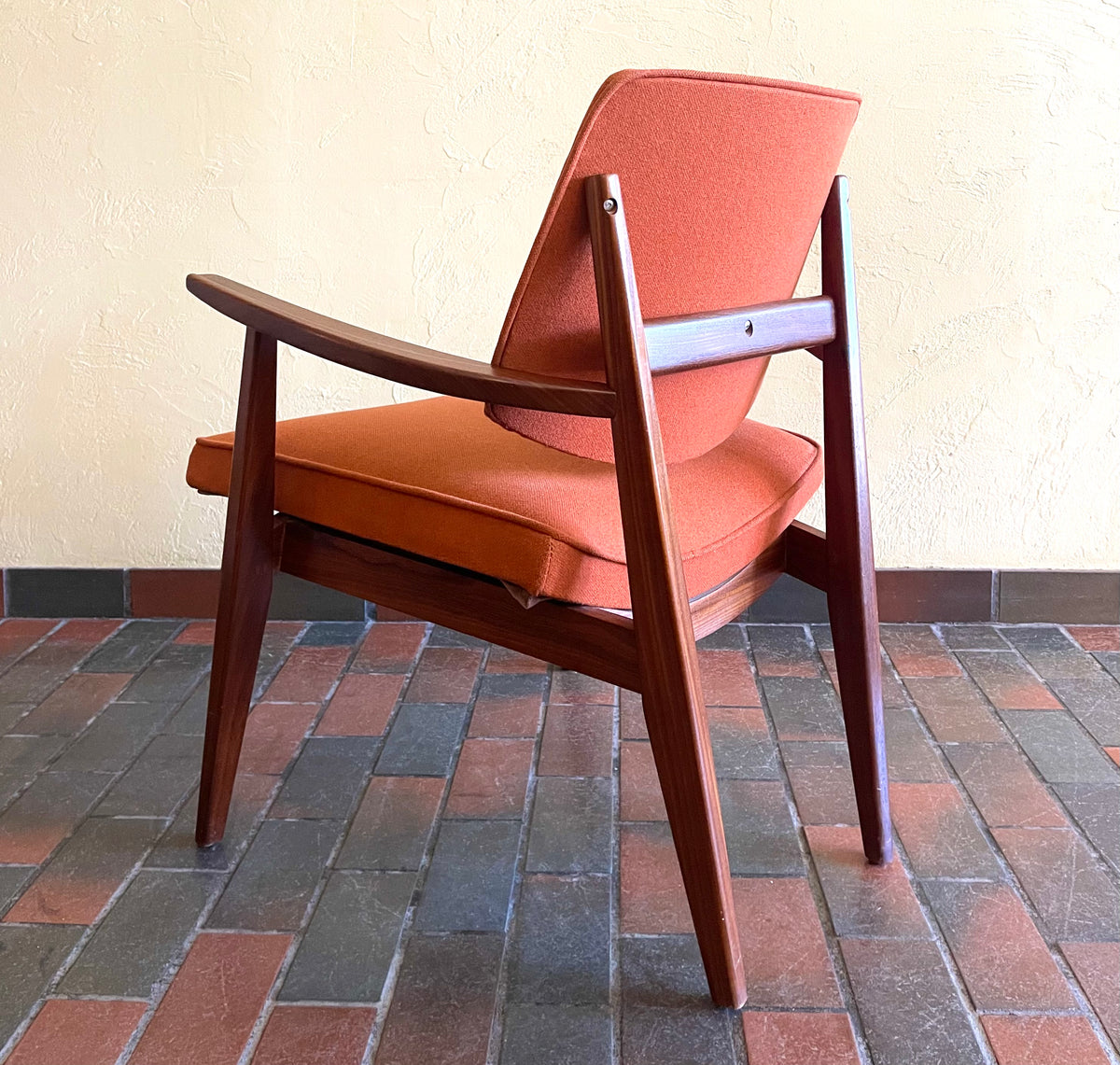 Vintage IMPERIAL Afromosia Teak Occasional Chair / Original Fabric