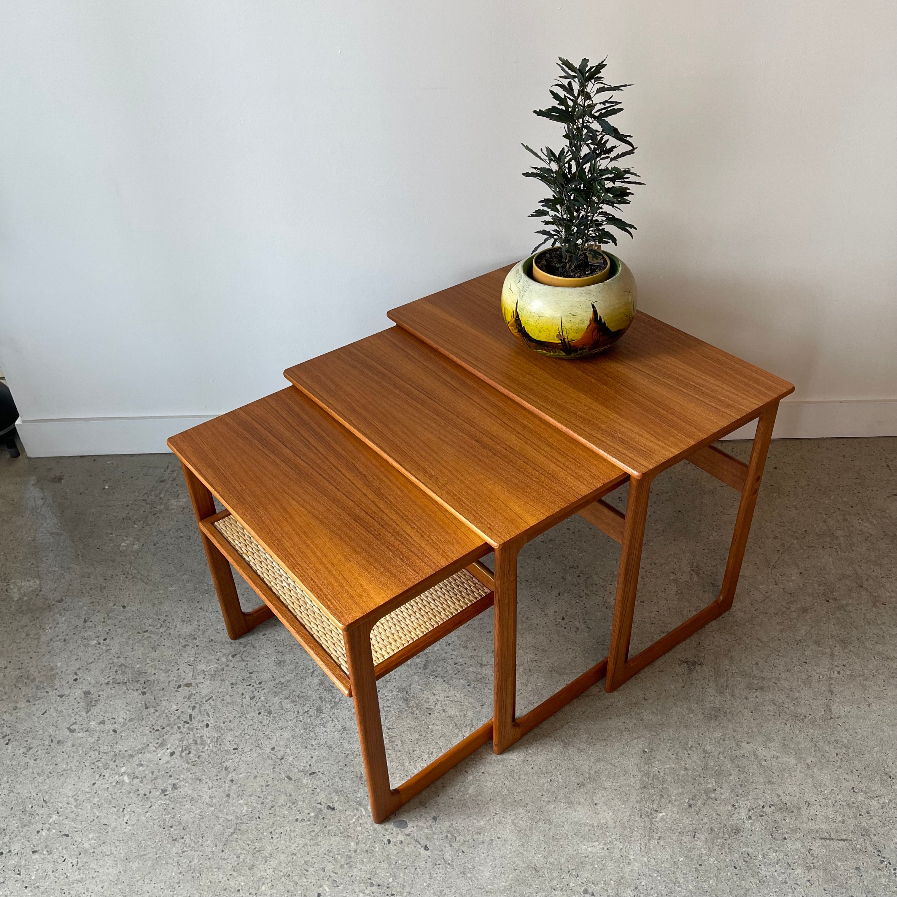 Vintage Teak Nesting Tables by Johannes Andersen, Denmark