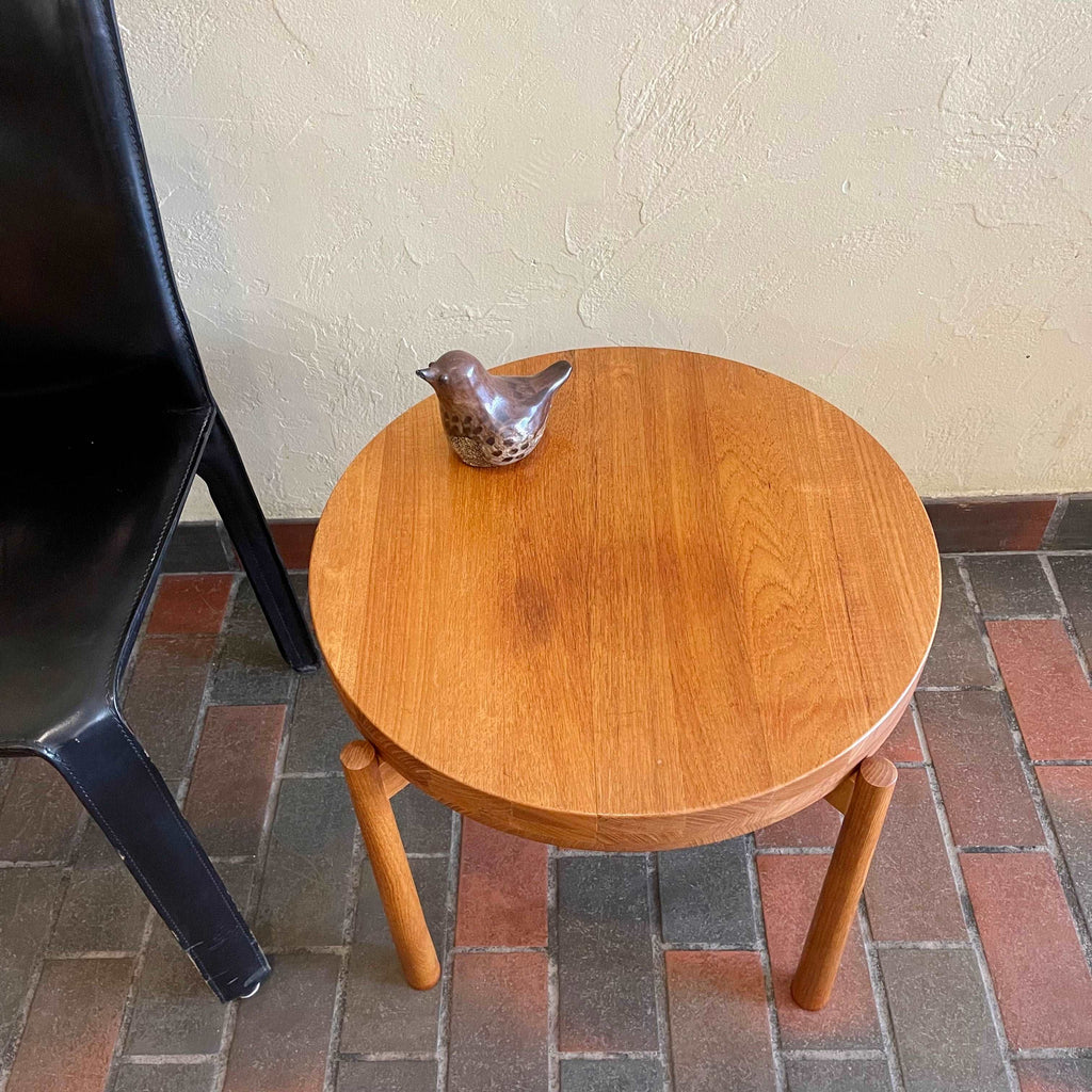 Mid Century Flip Top Teak Side Table for Dux of Sweden by Jens Quistgaard | Mr. Mansfield Vintage 