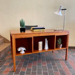 Load image into Gallery viewer, Vintage Teak Open Back Desk | Mr. Mansfield Vintage
