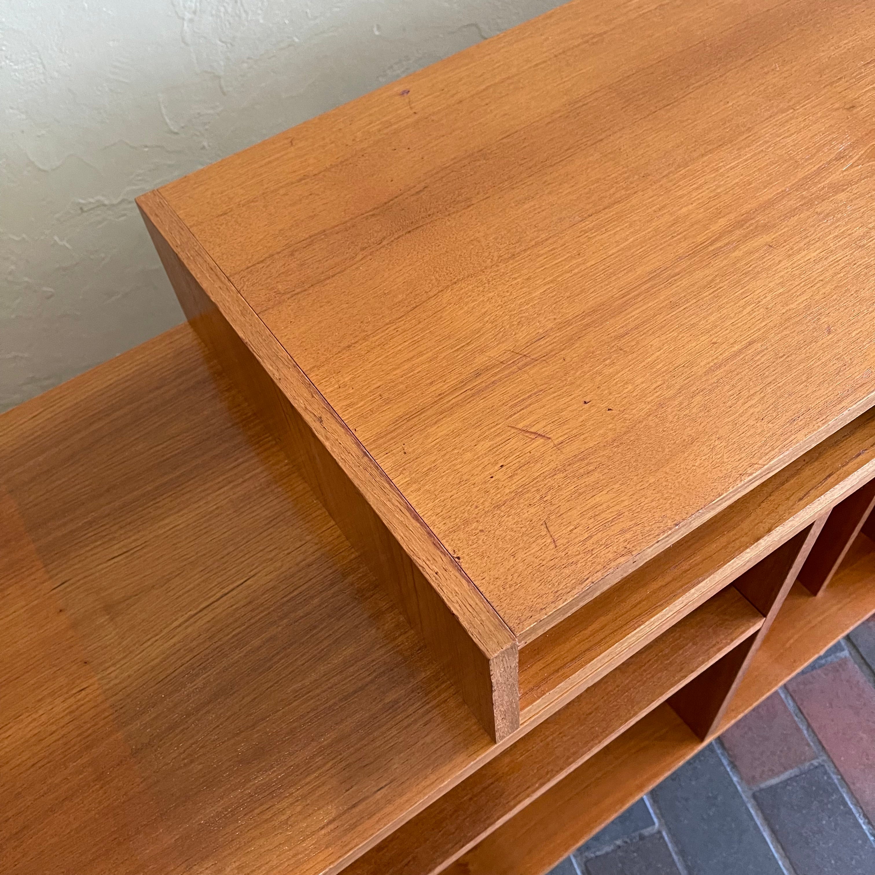 Vintage Teak Expandable Entertainment Unit and Desk