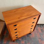 Mid Century RS Associates Five Drawer Tallboy Dresser with Black Metal Pulls | Mr. Mansfield Vintage 