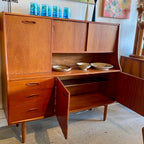 Mid-century Teak Highboard Credenza