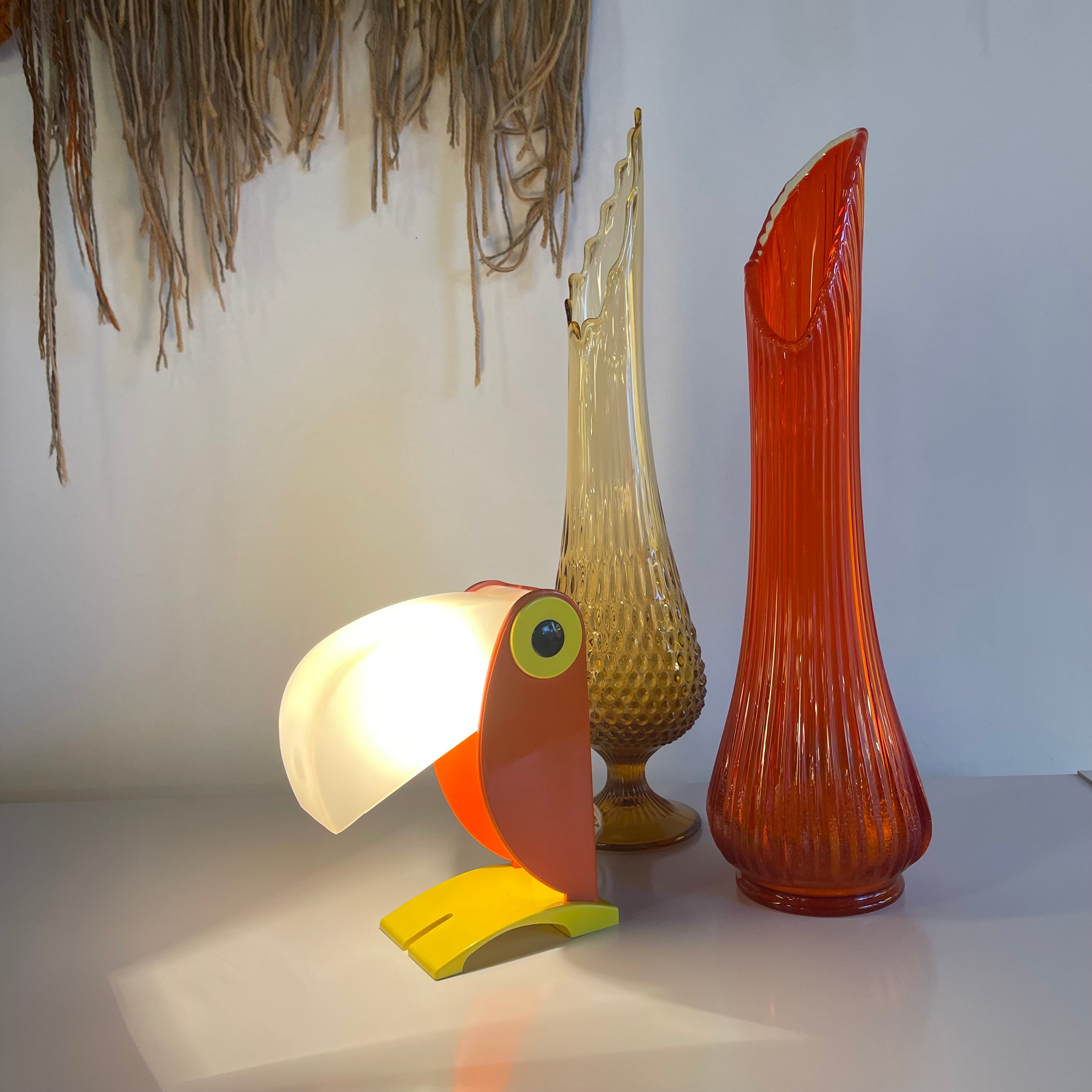 Vintage Toucan Lamp