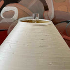 1980s DECO Large Opalescent Pottery and Lucite Table Lamp | signed by Van Teal |Mr. Mansfield Vintage