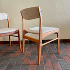 Four Vintage Solid Teak Dining Chairs