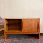 Small Vintage Teak Storage Cabinet Records Stereo Equipment | Mr. Mansfield Vintage