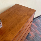 Vintage Four Drawer Walnut Dresser by HPL Furniture