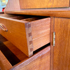 Mid-century Teak Highboard Credenza