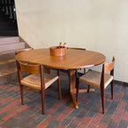 Solid Danish Teak Dining Table by Niels Bach