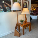 Load image into Gallery viewer, On Hold-1960s Danish Mid-Century Modern Sculpted Teak ZigZag Floor Lamp
