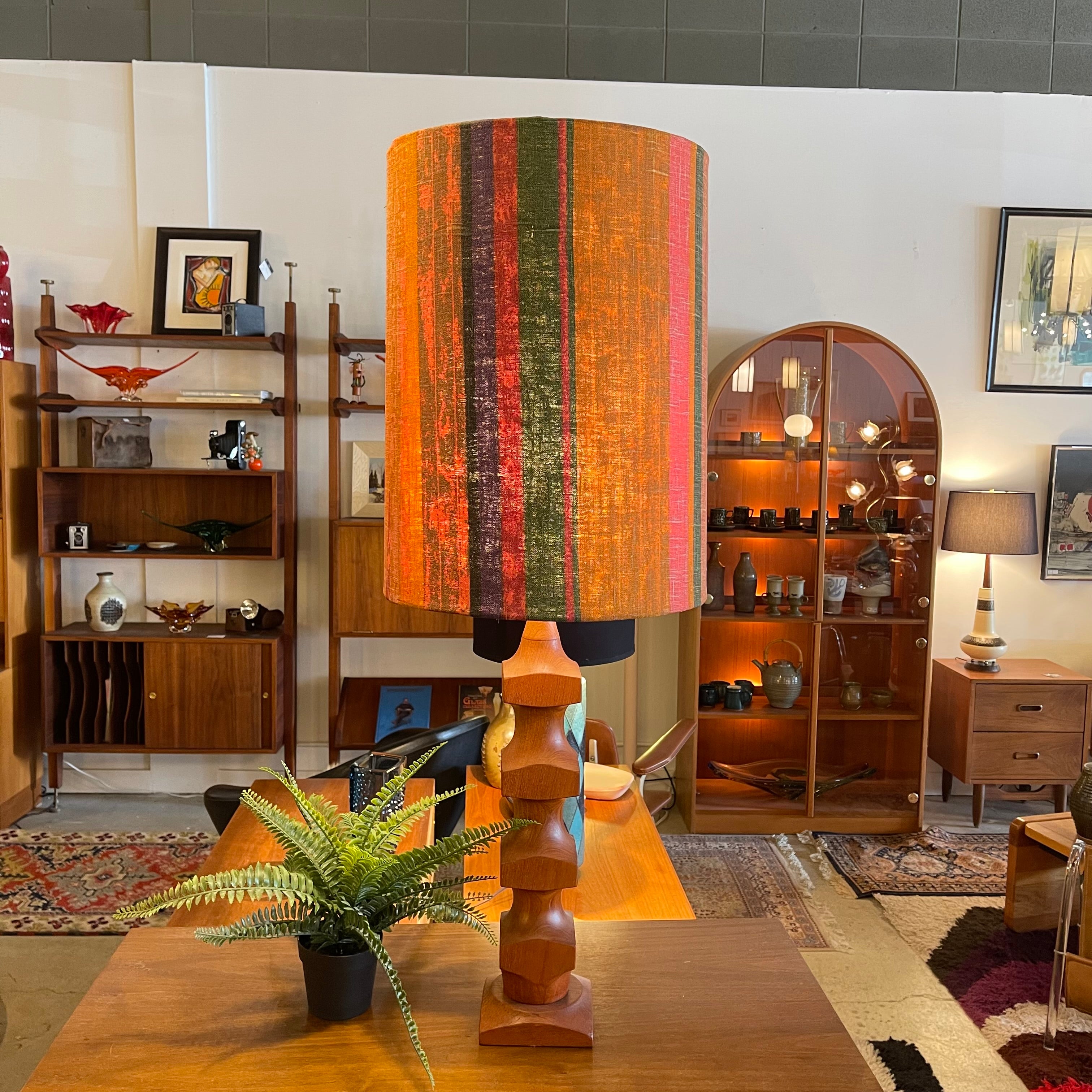 Solid Teak Mid-Century Modern Lamp