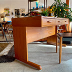 Vintage Slide-Top Teak Desk