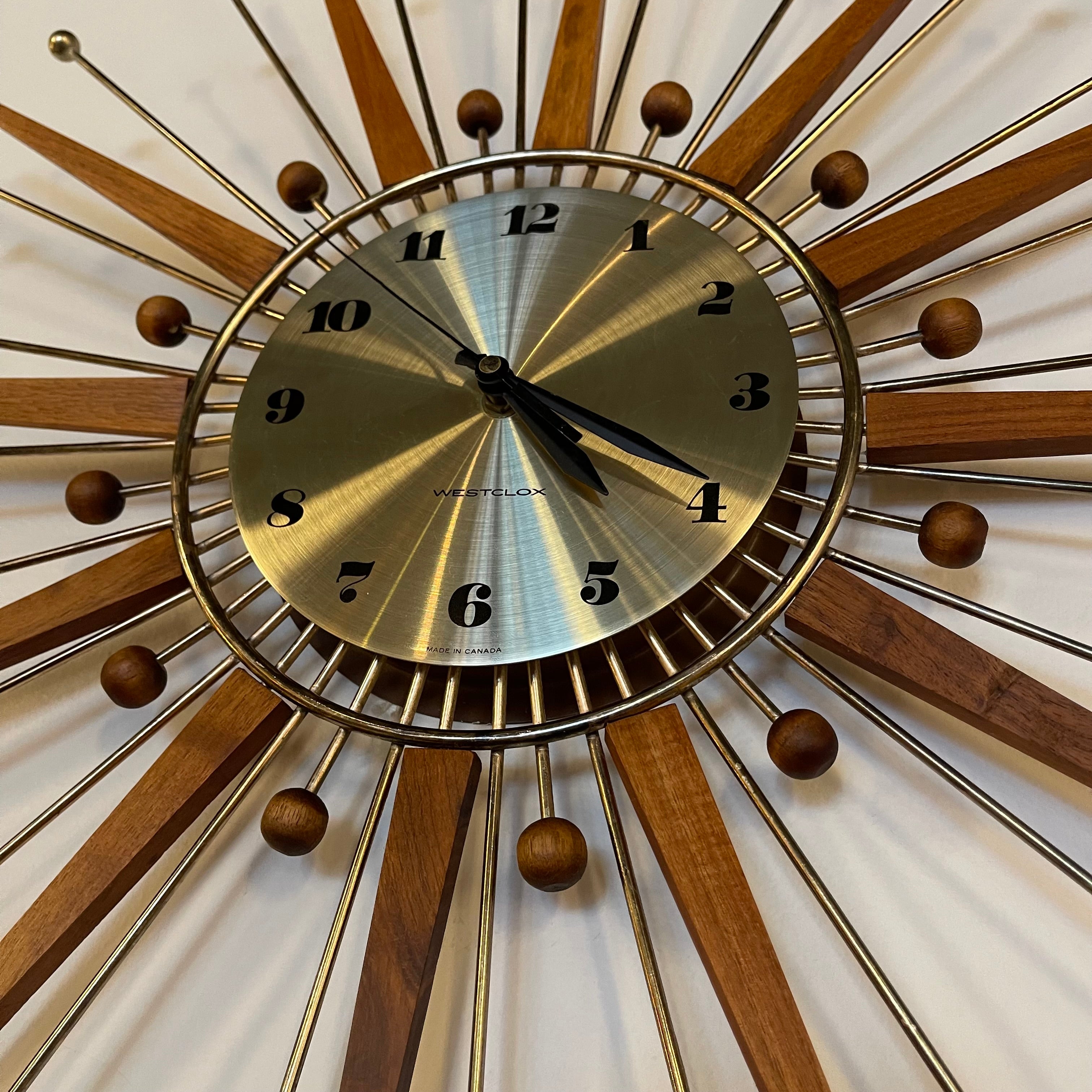 Vintage Atomic Starburst Clock