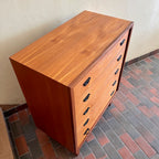 Mid Century RS Associates Five Drawer Tallboy Dresser with Black Metal Pulls | Mr. Mansfield Vintage 