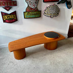 Mid-Century RS Associates Teak Martini Coffee Table. Measurements: L59.5", D23.5",  H17"
