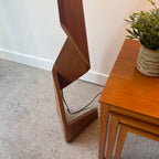 1960s Danish Mid-Century Modern Sculpted Teak ZigZag Floor Lamp