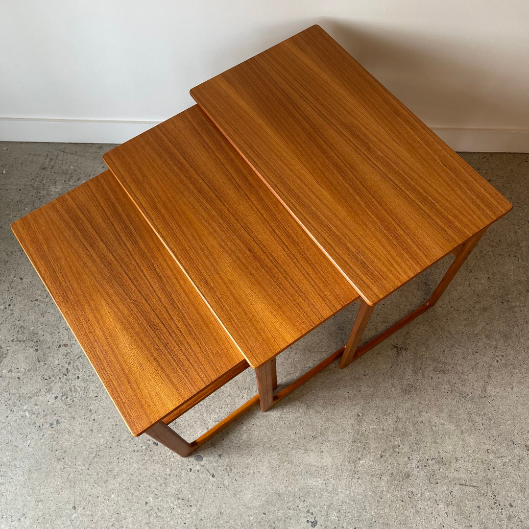 Vintage Teak Nesting Tables by Johannes Andersen, Denmark