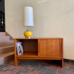 Small Vintage Teak Storage Cabinet Records Stereo Equipment | Mr. Mansfield Vintage