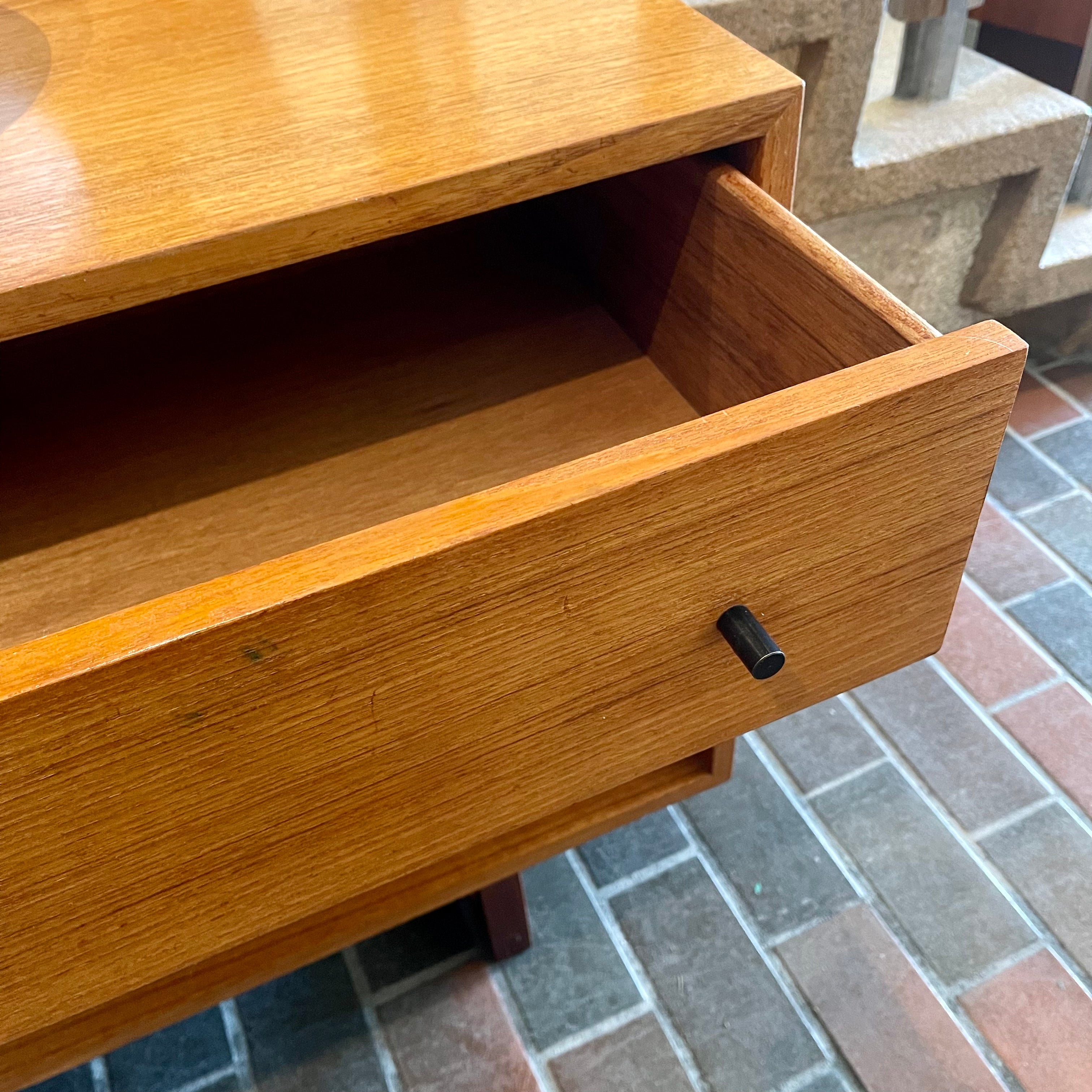 Mid Century RS Associates Teak Six Drawer Dresser with Black Metal Pulls | Mr. Mansfield Vintage 