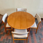 Small Vintage Teak Expanding Round Table
