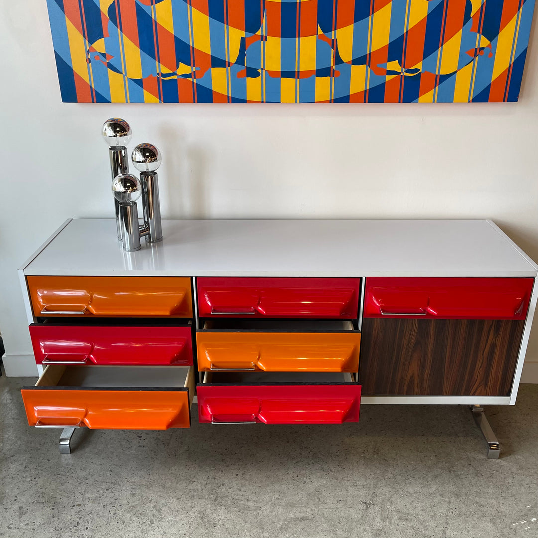 1970s Space Age Credenza by Giovanni Maur for Treco