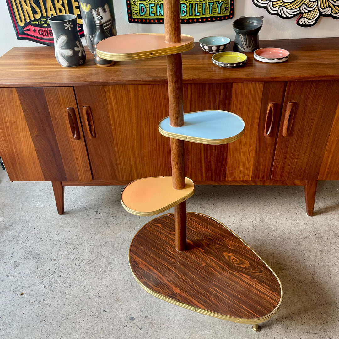 1950s Atomic Floor-To-Ceiling German Plant Stand