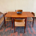 Load image into Gallery viewer, Teak Draw Leaf Flip Top Games Table Made in Denmark
