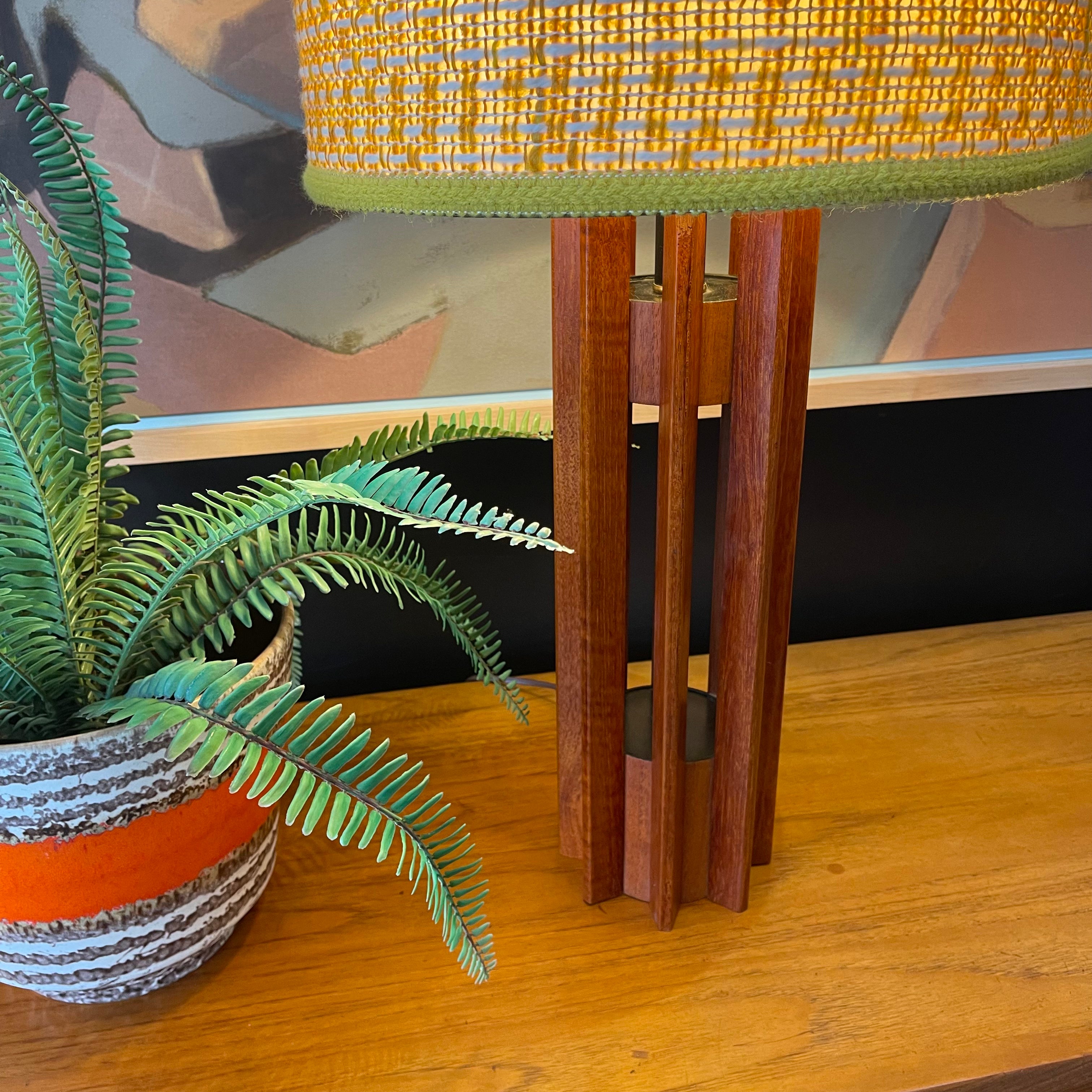 Mid Century Modern Teak Table Lamp
