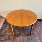 Small Vintage Teak Expanding Round Table