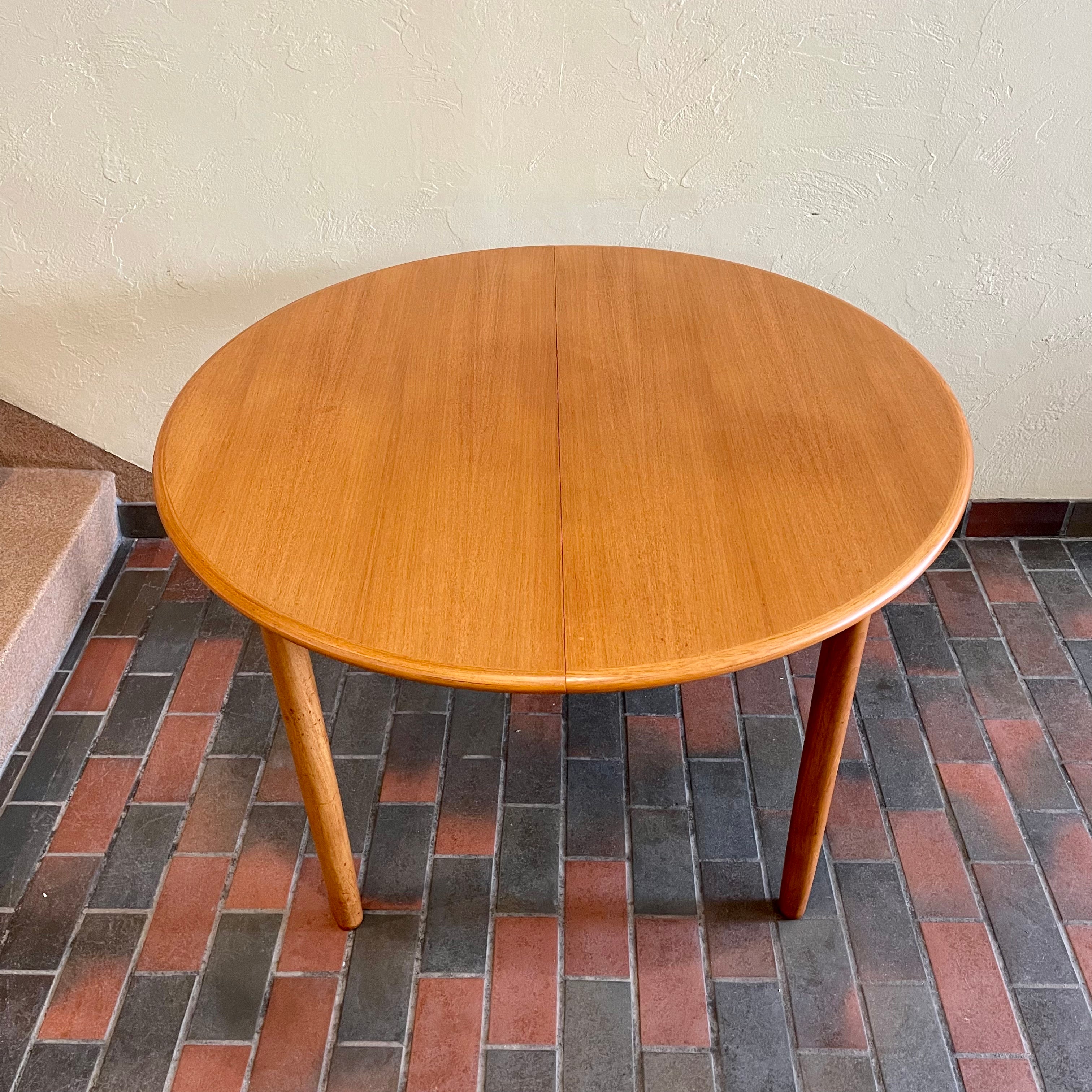 Small Vintage Teak Expanding Round Table