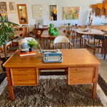 Load image into Gallery viewer, Mid-Century Danish Teak Executive Desk
