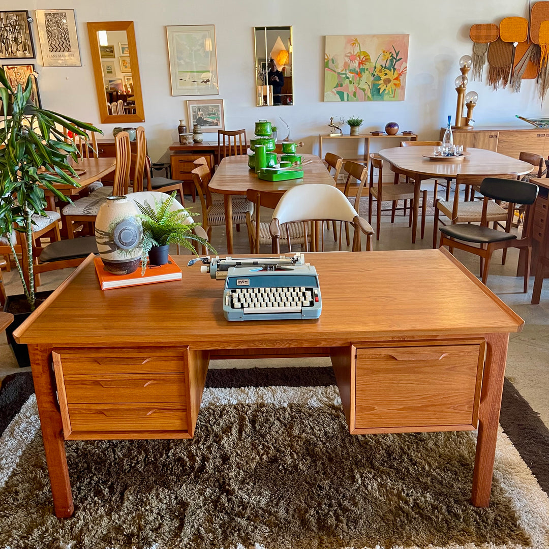 Mid-Century Danish Teak Executive Desk