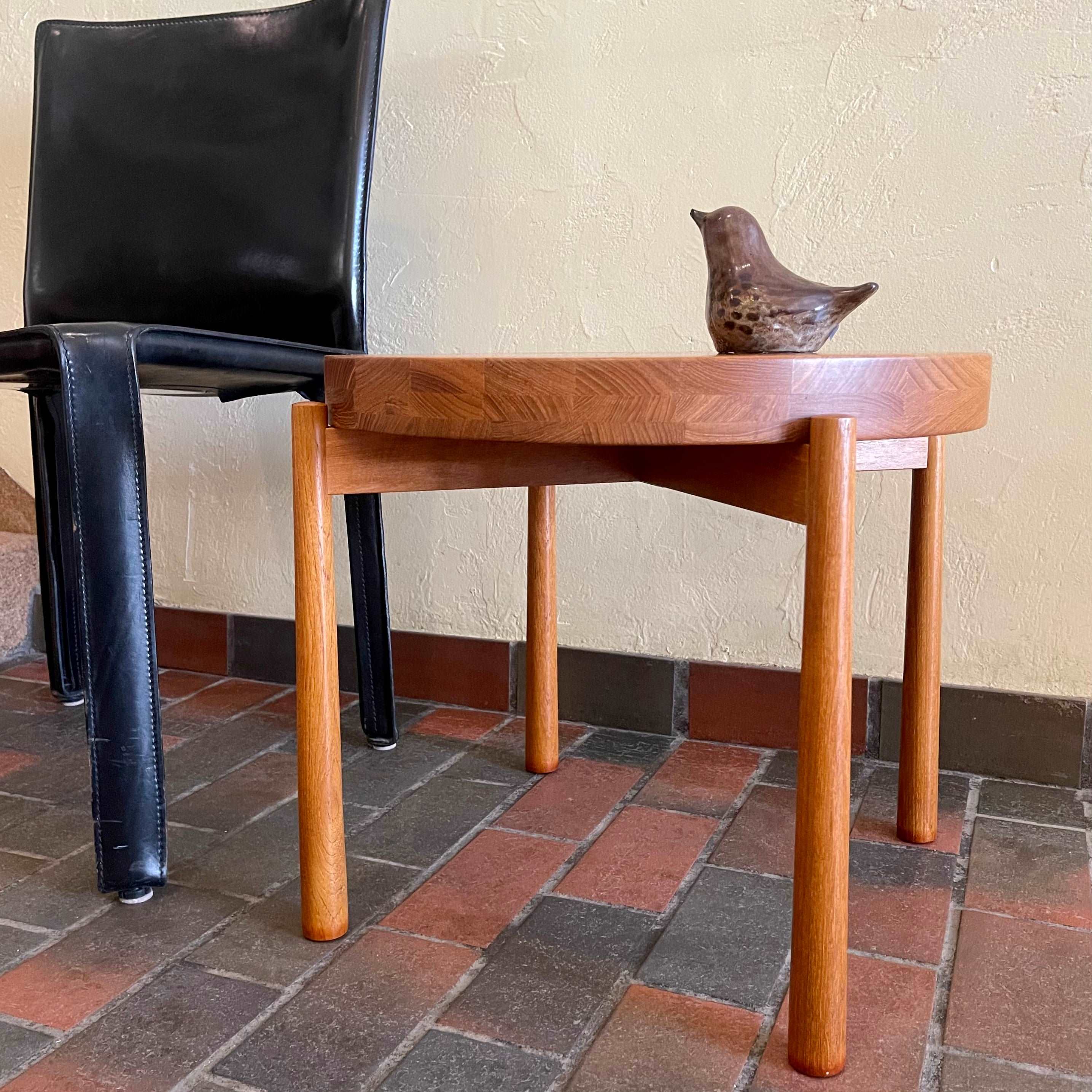 Mid Century Flip Top Teak Side Table for Dux of Sweden by Jens Quistgaard | Mr. Mansfield Vintage 