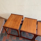 Vintage Nesting Tables by E. Gomme for G-Plan Perfect for adding versatility to any living space, these nesting tables offer both style and functionality, serving as side tables or separate accents. 