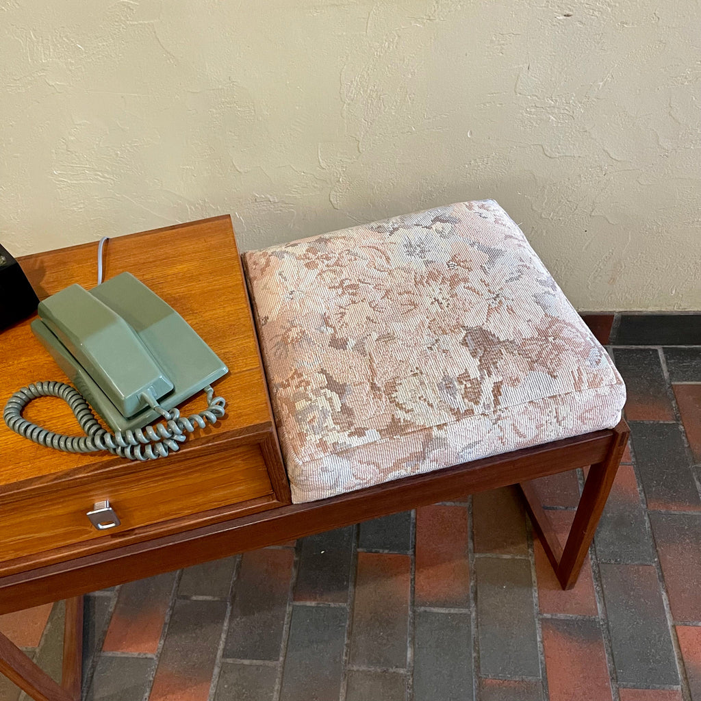 Upholstered seat detail on vintage RS Associates bench