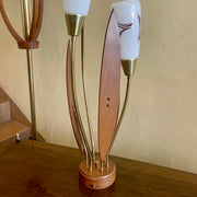 Mid Century Modern Walnut Floor Lamp With Glass Shades | Mr.Mansfield Vintage 