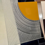 Close-up of geometric pattern on Greg Copeland signed and numbered mirror