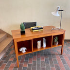 Vintage Teak Open Back Desk | Mr. Mansfield Vintage