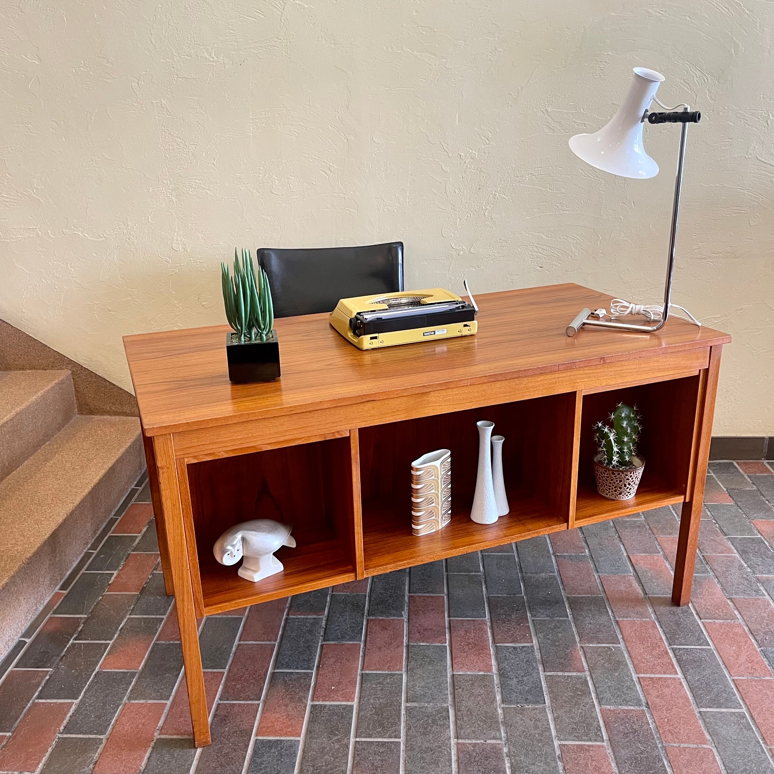 Vintage Teak Open Back Desk | Mr. Mansfield Vintage