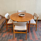 Small Vintage Teak Expanding Round Table