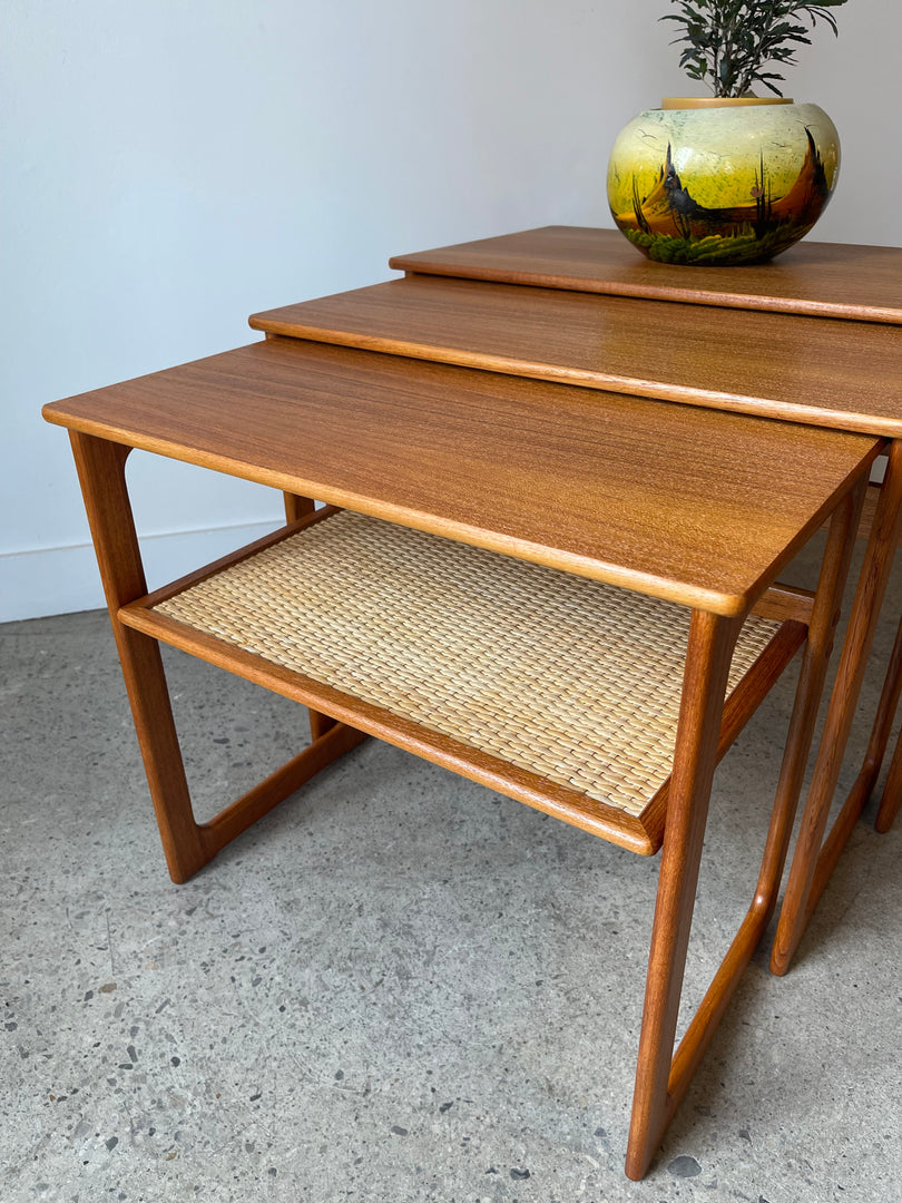 Vintage Teak Nesting Tables by Johannes Andersen, Denmark
