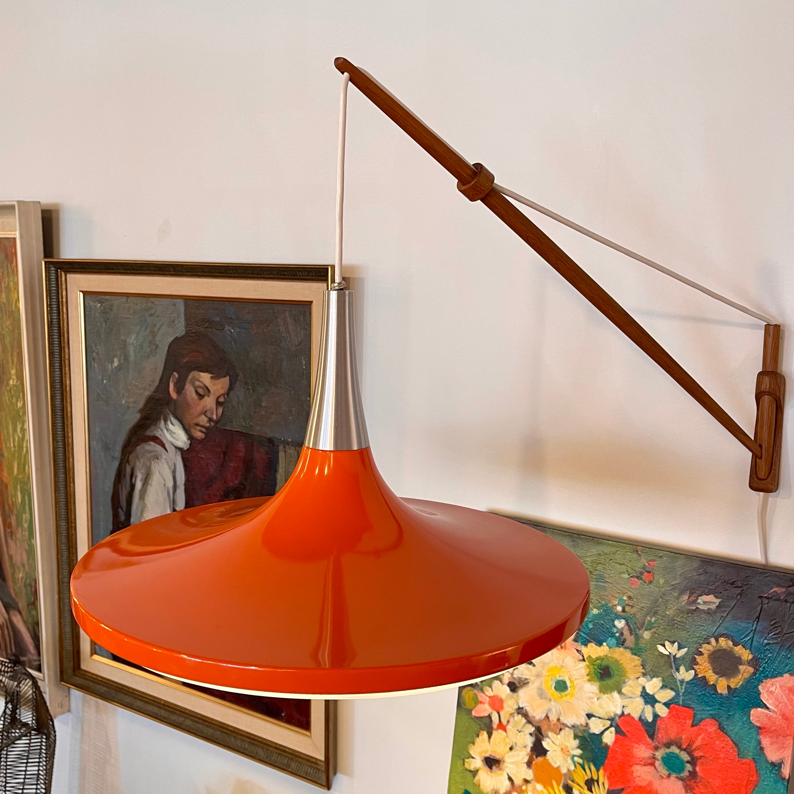 Lisa Johansson-Pape Teak Wall-mounted Swing Arm Lamp