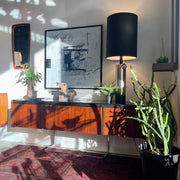  Mid Century Rosewood and Chrome Credenza by Ste Marie + Laurent 
