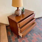 Vintage Three  Drawer Walnut Dresser by HPL Furniture