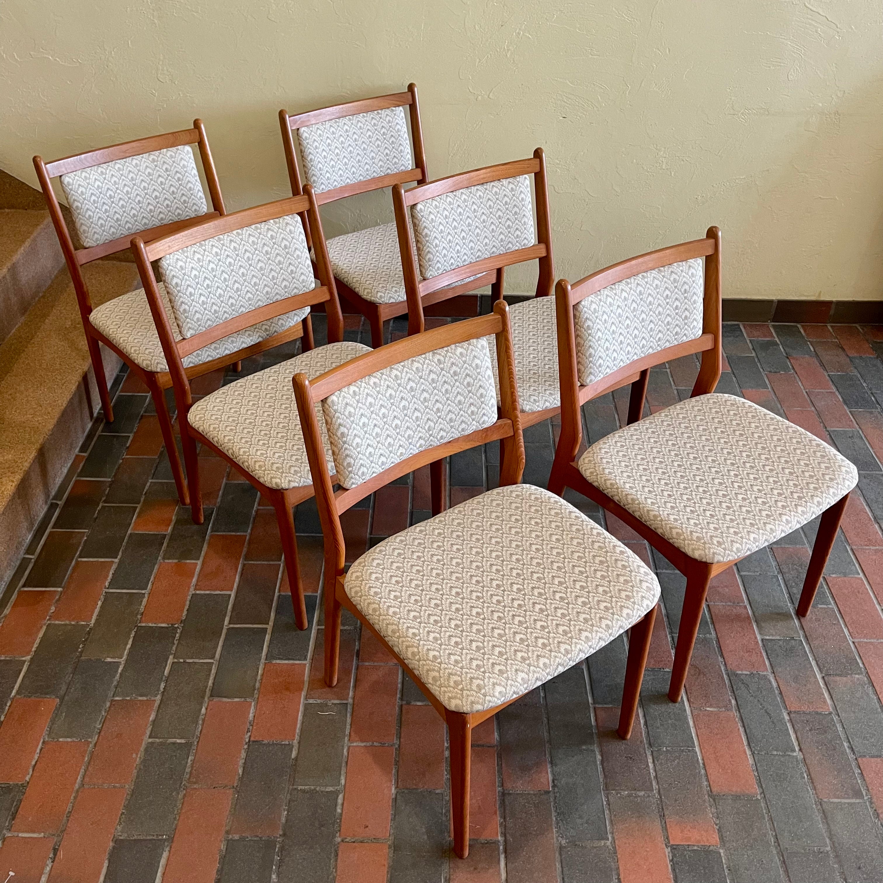 Set of Six Solid Teak Mid Century Modern Spottrup Dining Chairs | Mr. Mansfield Vintage Store 